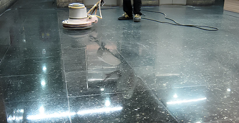 Máy đánh bóng sàn granite và marble trong quá trình xử lý bề mặt